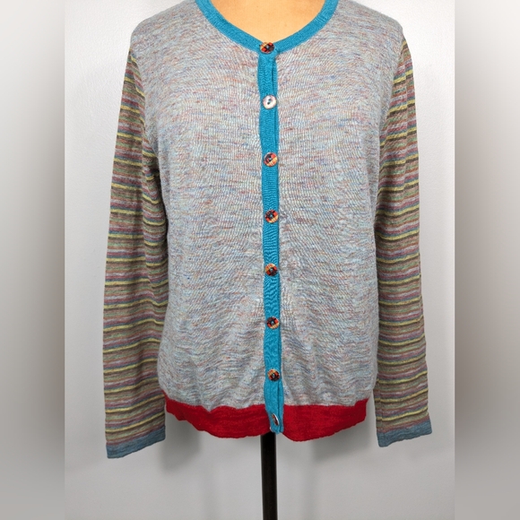 Eva & Claudi Size Large Wool Alpaca Blend Size Large Danish Design Artsy Funky - Picture 7 of 14